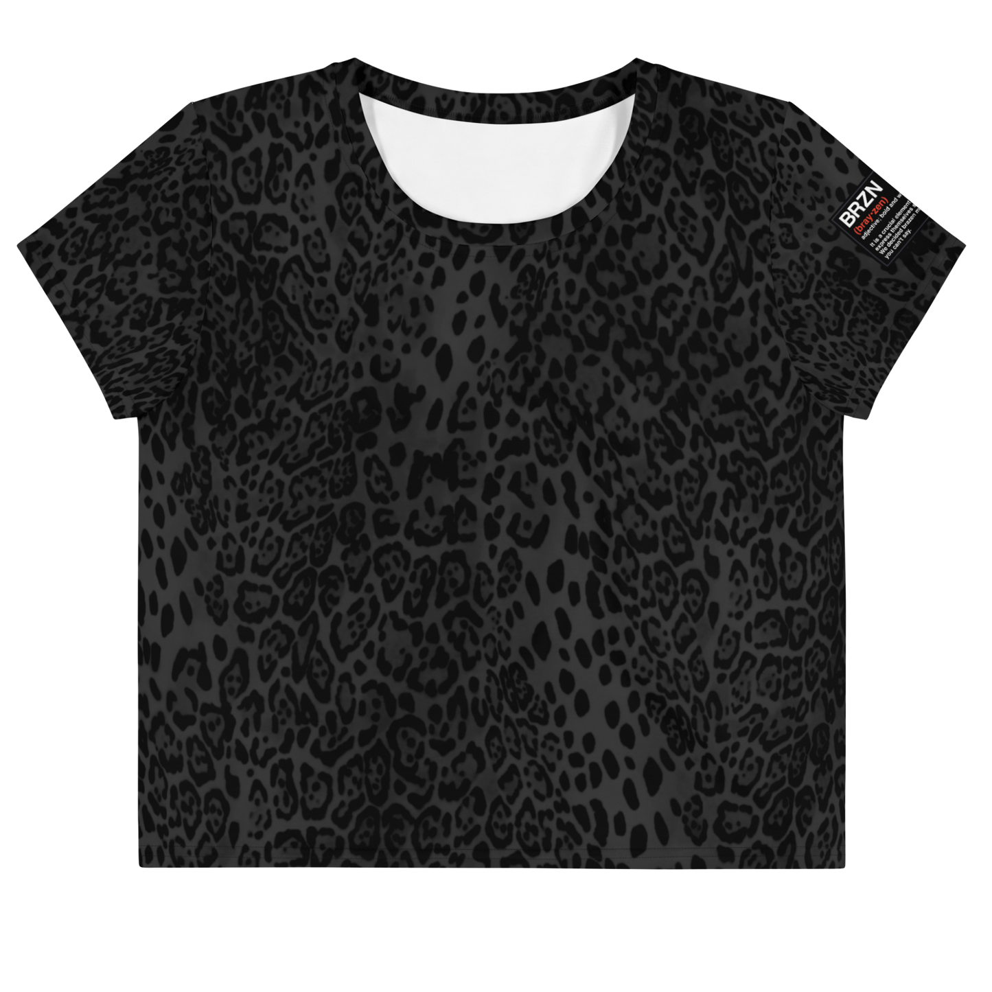 Black Leopard Crop Tee