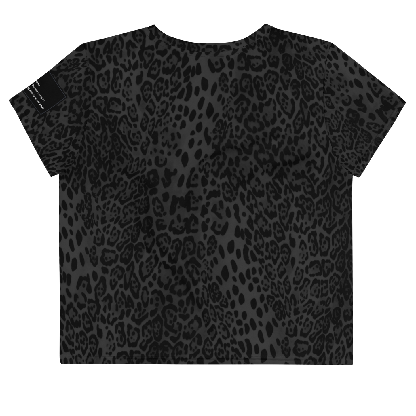 Black Leopard Crop Tee