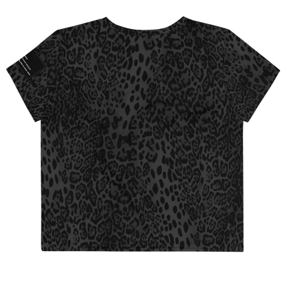 Black Leopard Crop Tee