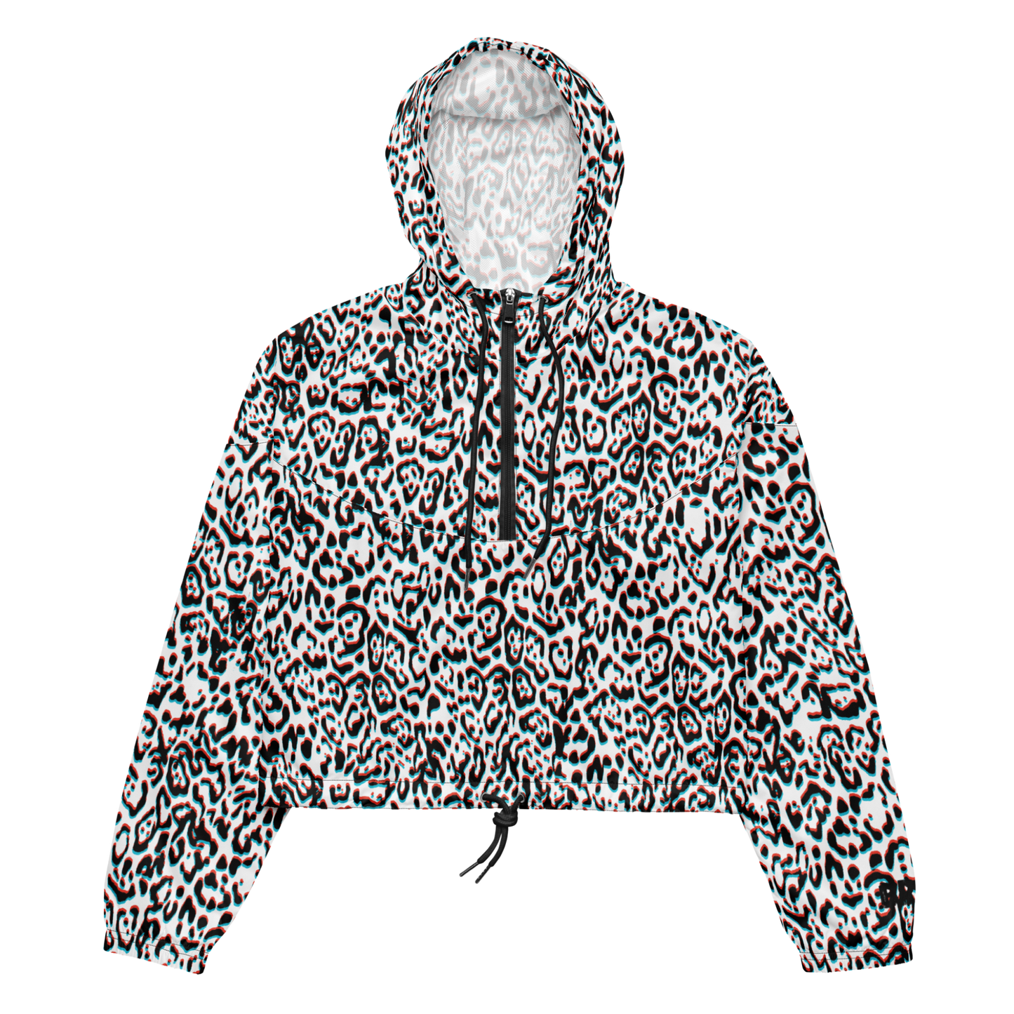 Electric Leopard Cropped Windbreaker