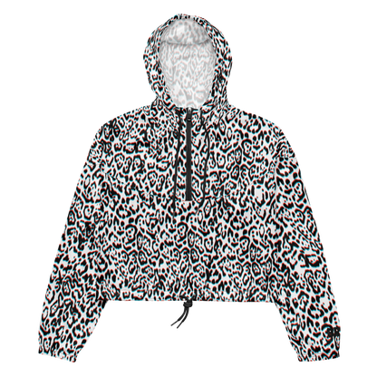 Electric Leopard Cropped Windbreaker