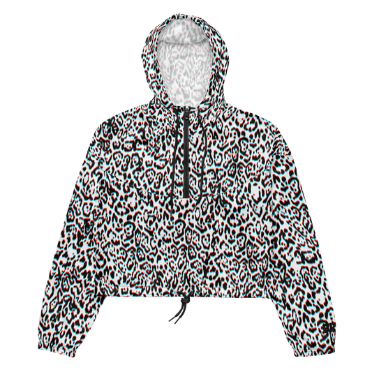 Electric Leopard Cropped Windbreaker