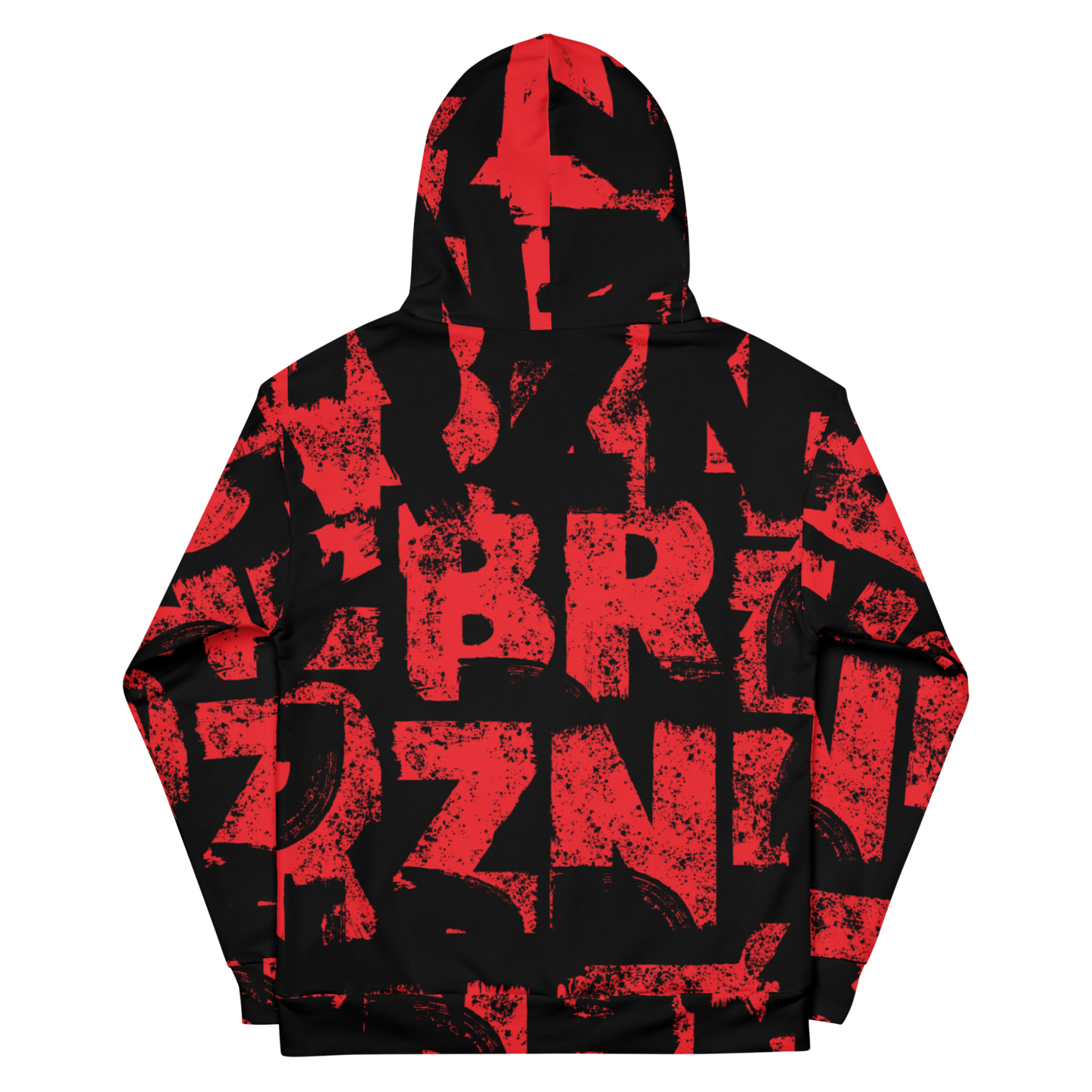 Letter Block Hoodie Red