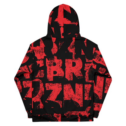 Letter Block Hoodie Red