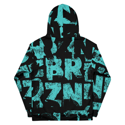 Letter Block Hoodie Teal