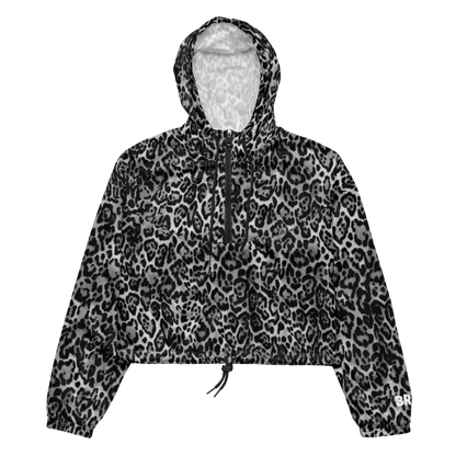 Snow Leopard Cropped Windbreaker