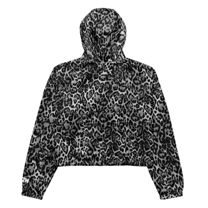 Snow Leopard Cropped Windbreaker