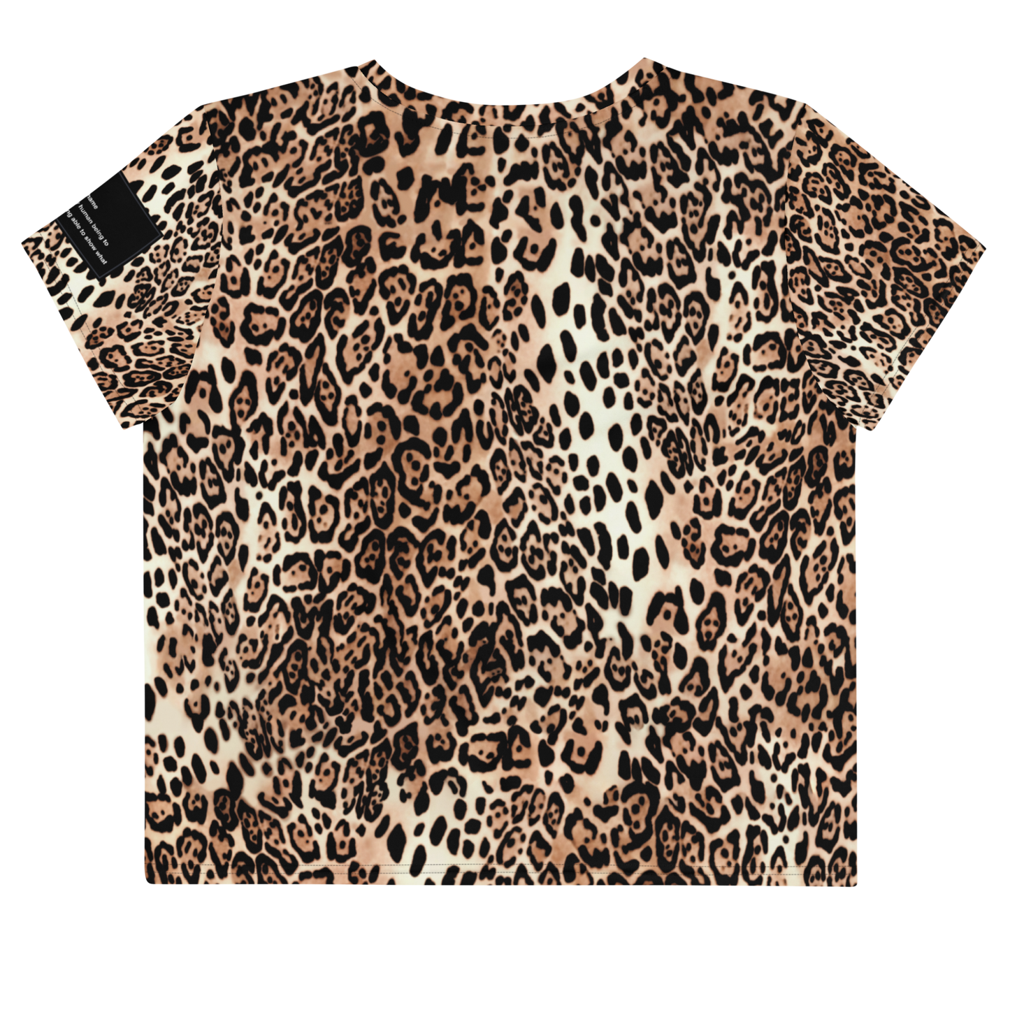 Natural Leopard Crop Tee