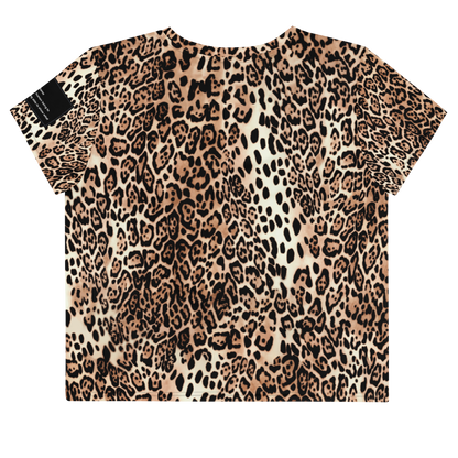 Natural Leopard Crop Tee