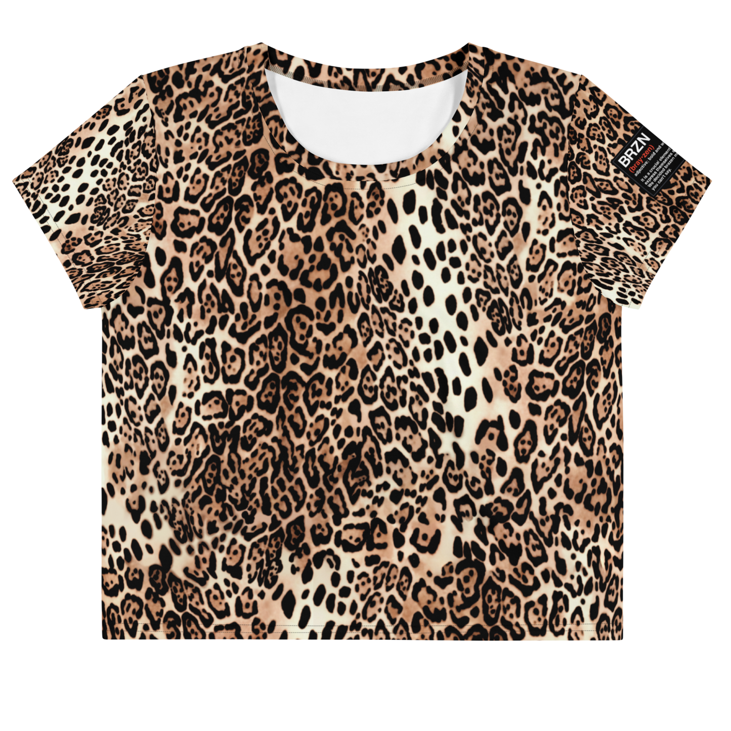 Natural Leopard Crop Tee